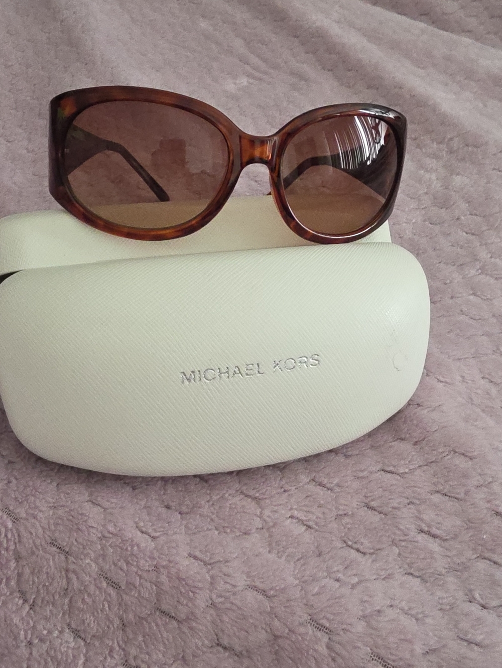 Michael Kors Tortoiseshell Frame Sunglasses with Brown Lenses